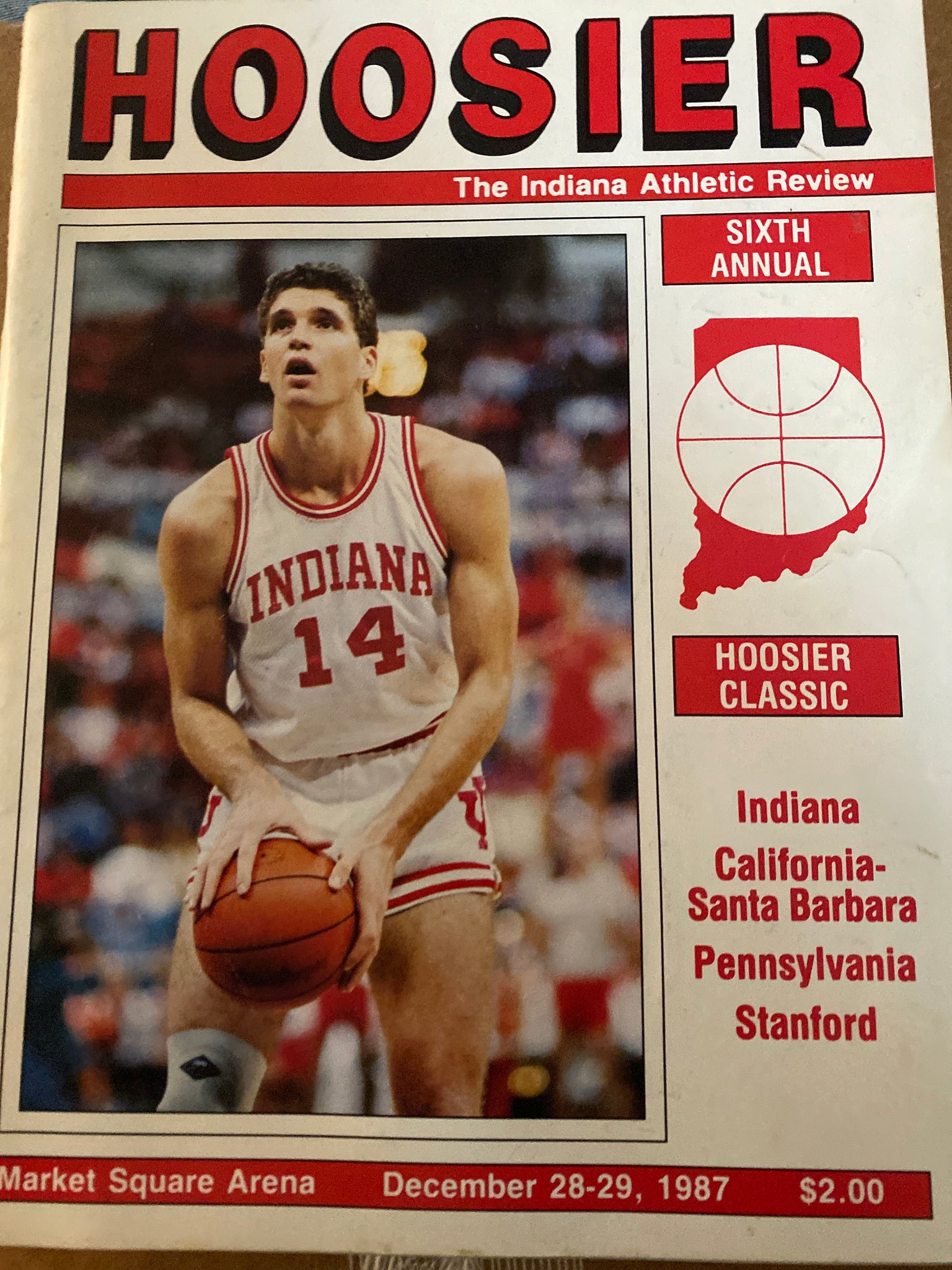 1987 Hoosier Classic Basketball Program, Indiana University, Californi ...